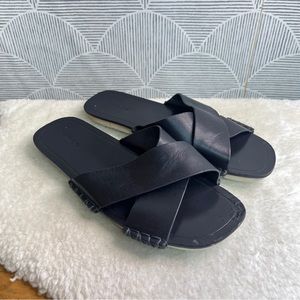 Vince Nico Leather Slide Sandals